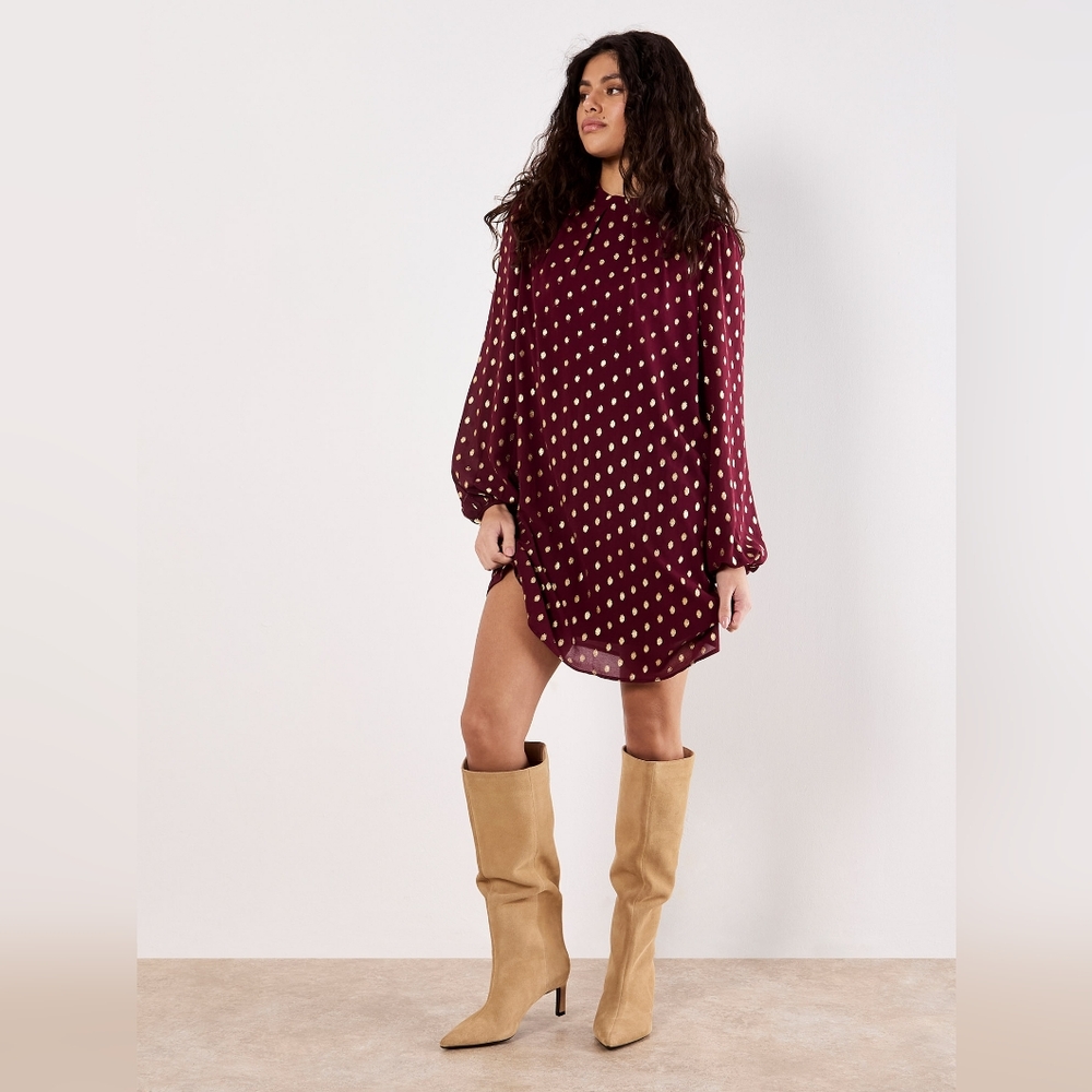 Ikat Foil Spot Shift Dress